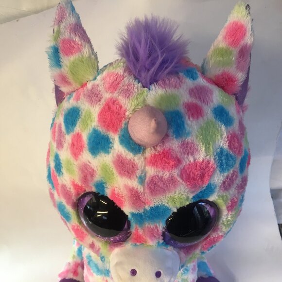 TY Beanie Boos WISHFUL the Unicorn Glitter Eyes LARGE 17" Confetti Exclusive - Picture 4 of 14